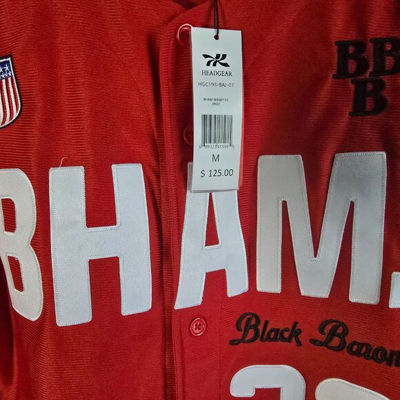 BHAM Jersey V2 Red M #23 Birmingham Black Barons Authentic Negro Leagues - Picture 4 of 8